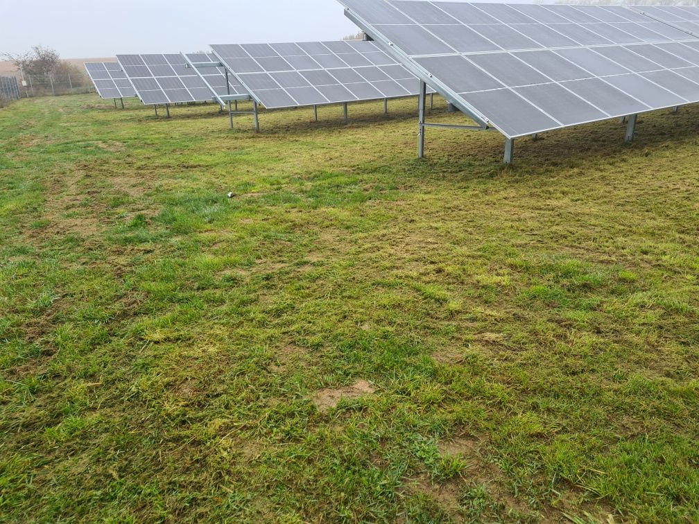 Koszenie farm fotowoltaicznych paneli terenów zielonych