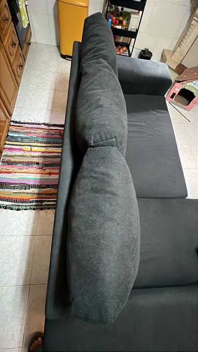 Sofá 3 Lugares com Chaise – Confortável e Super Leve