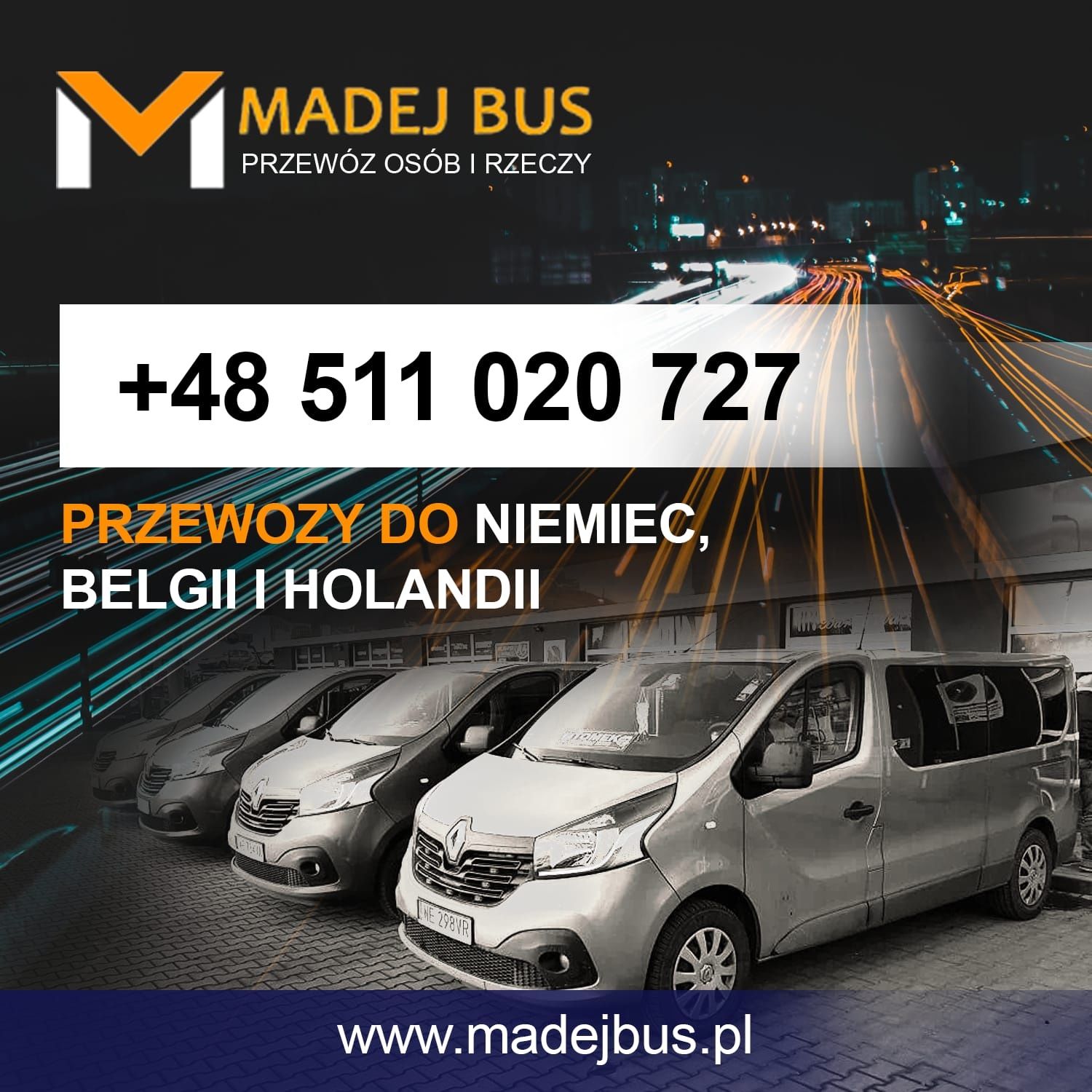 Przewóz osób, busy ze świętokrzyskiego do Niemiec, Belgii i Holandii.
