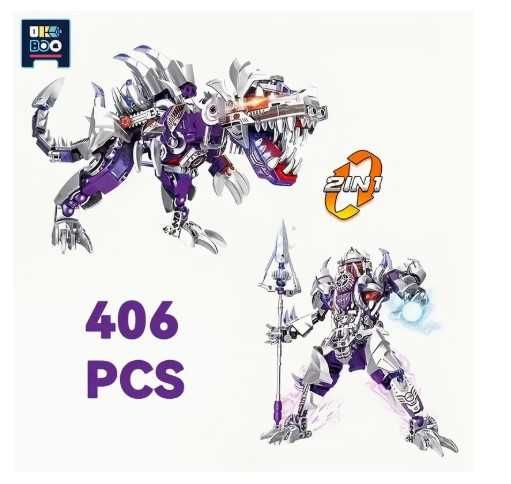 Конструктор Динозавр 25,7см робот трансформер 2в1 літак 406 Lego Лего