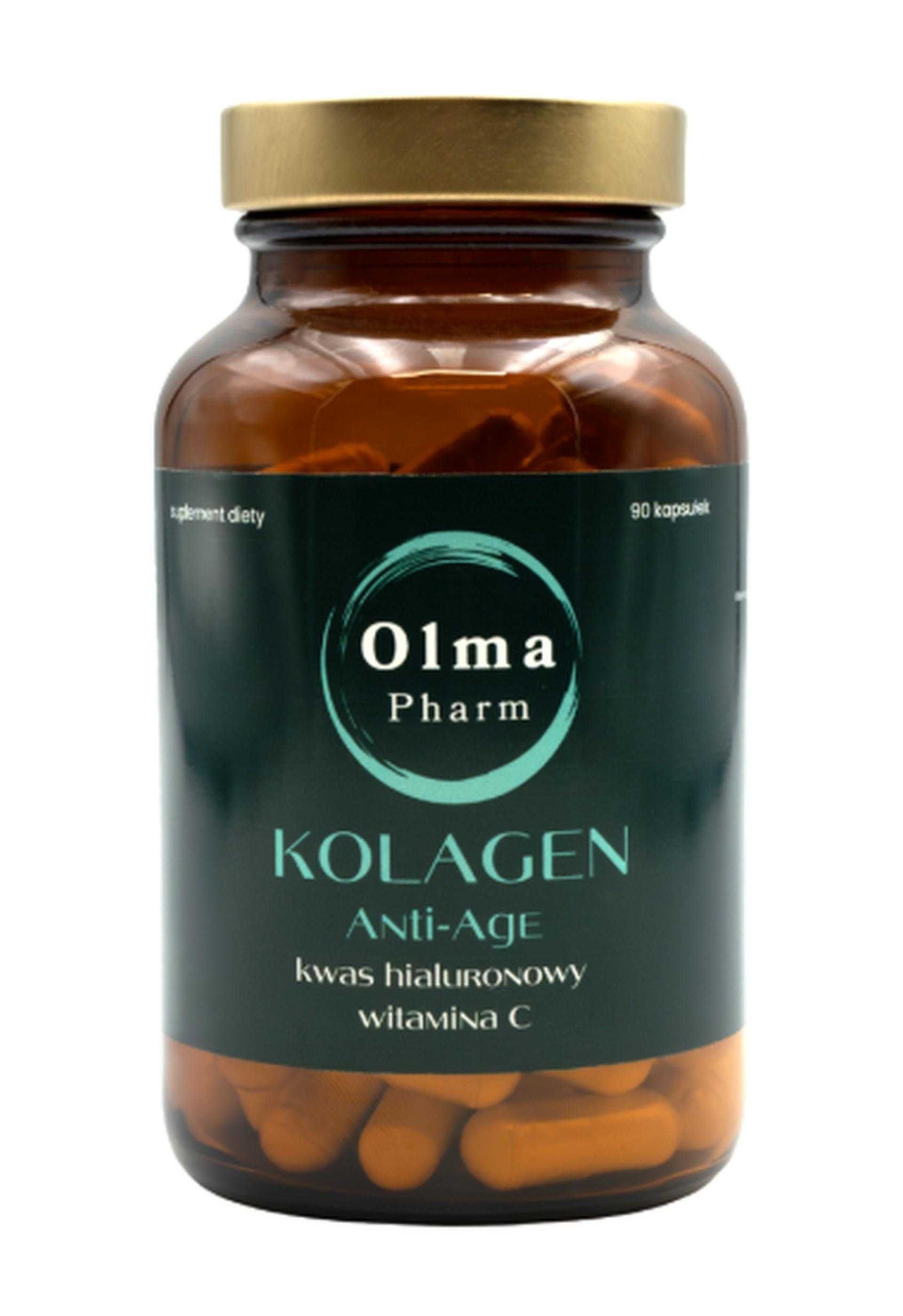 Kolagen Anti-Age z kwasem hialuronowym i witaminą C 90 kapsułek