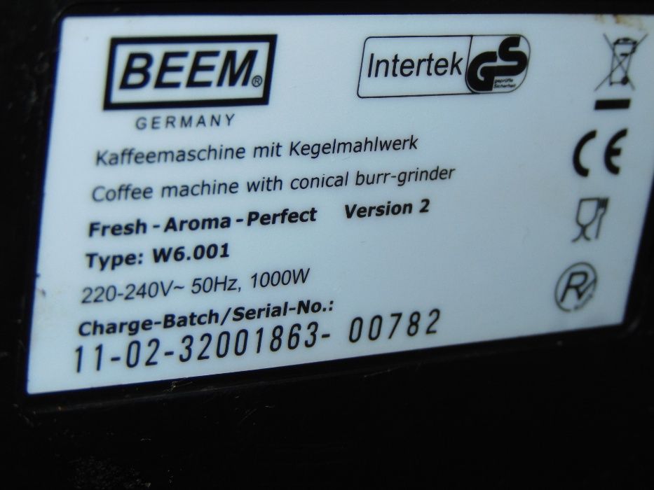 BEEM W6.001 ekspres przelewowy do kawy młynek programator