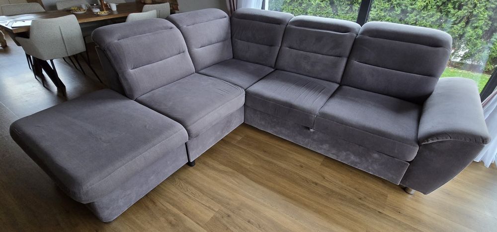 Kanapa narożnik szary anyracyt