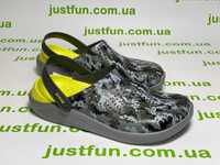 Crocs LiteRide Clog GreyLightGreen кроксы камуфляж серые 40-44