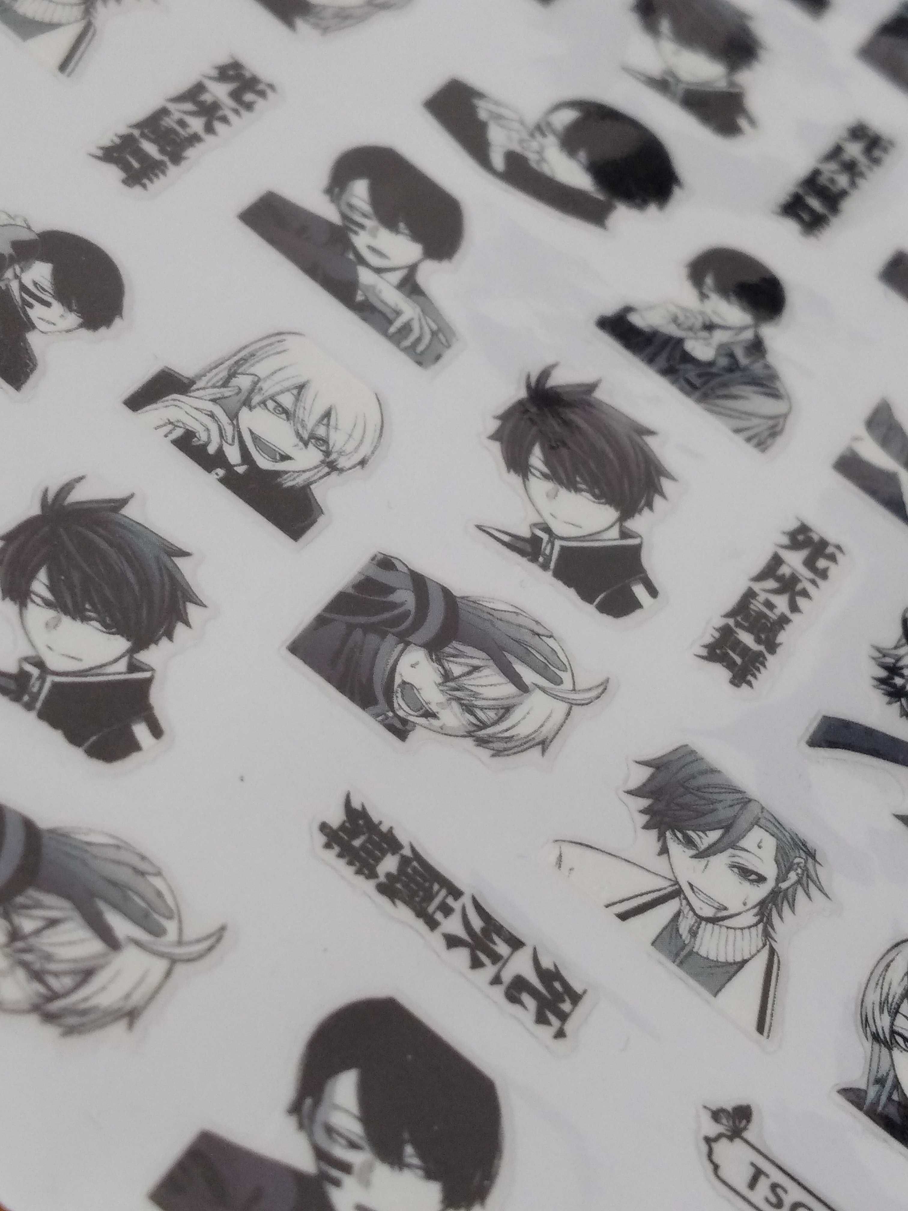 Nails stickers anime boys наклейки на нігті аніме стікери аниме
