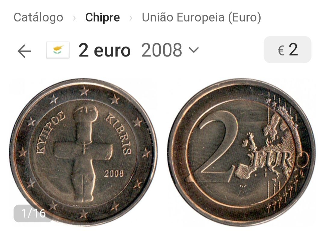 Moeda 2€, Chipre 2008