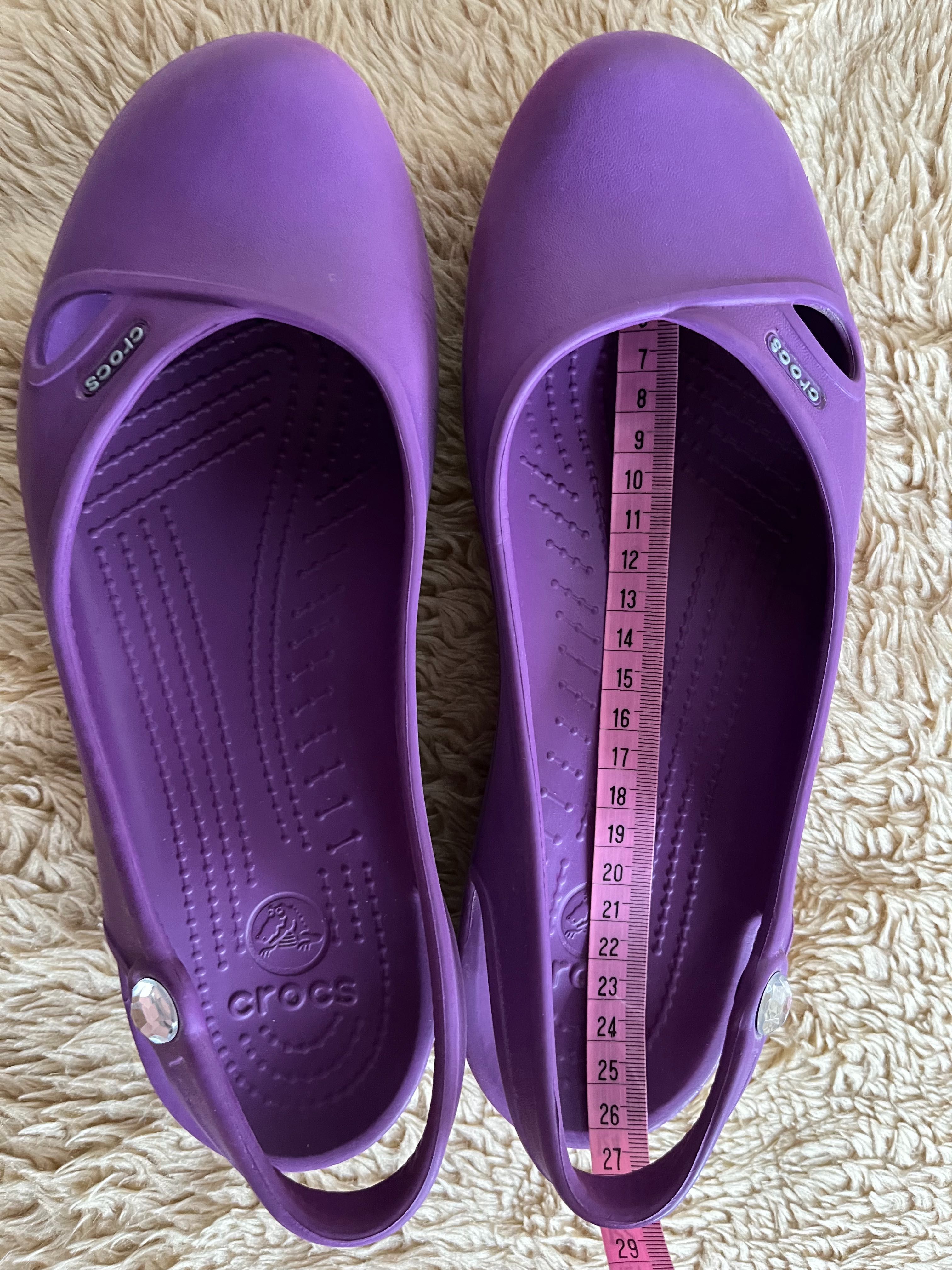 Baleriny Crocs W 9 wkładka ok.26 cm.