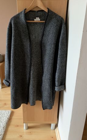 KENAR wełniany gruby sweter/blezer/kardigan
