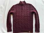 SuperDry _ Gruby sweter męski na zamek przy szyi L _ wełna