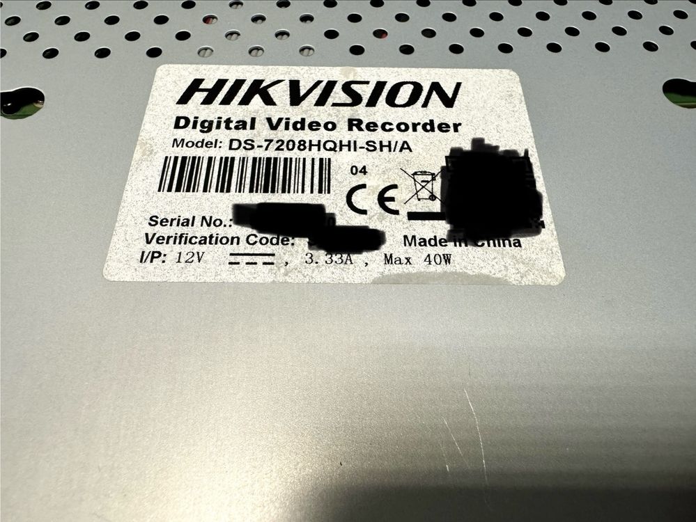 Rejestrator Monitoring HikVision DS-7208HQHI-SH/A 6TB