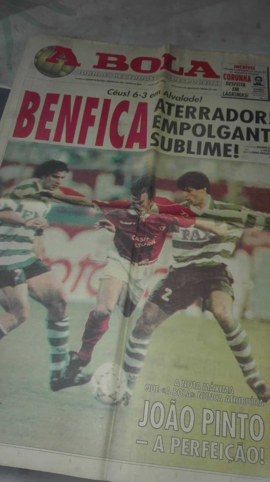 Jornal A Bola ( Sporting x Benfica 3-6) 1994
