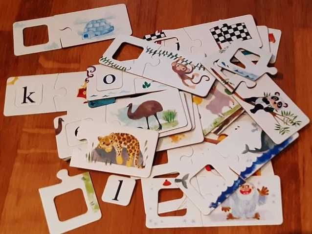 Gra planszowa edukacyjna Alfabet na 3 Sposoby kompletna wiek 3-7 lat