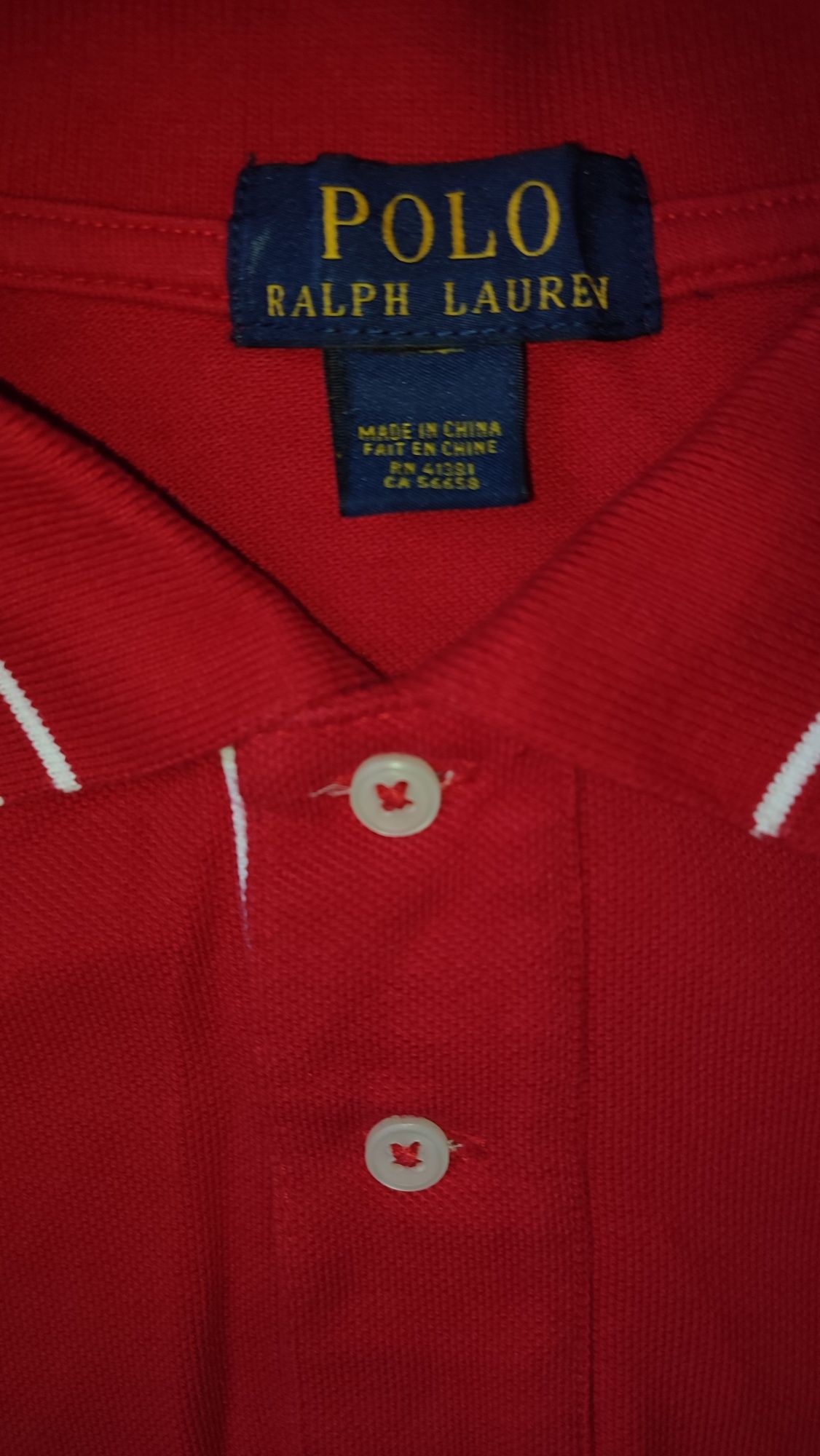 Поло Ralph Lauren casual big logo red limited with number (Розмір S)