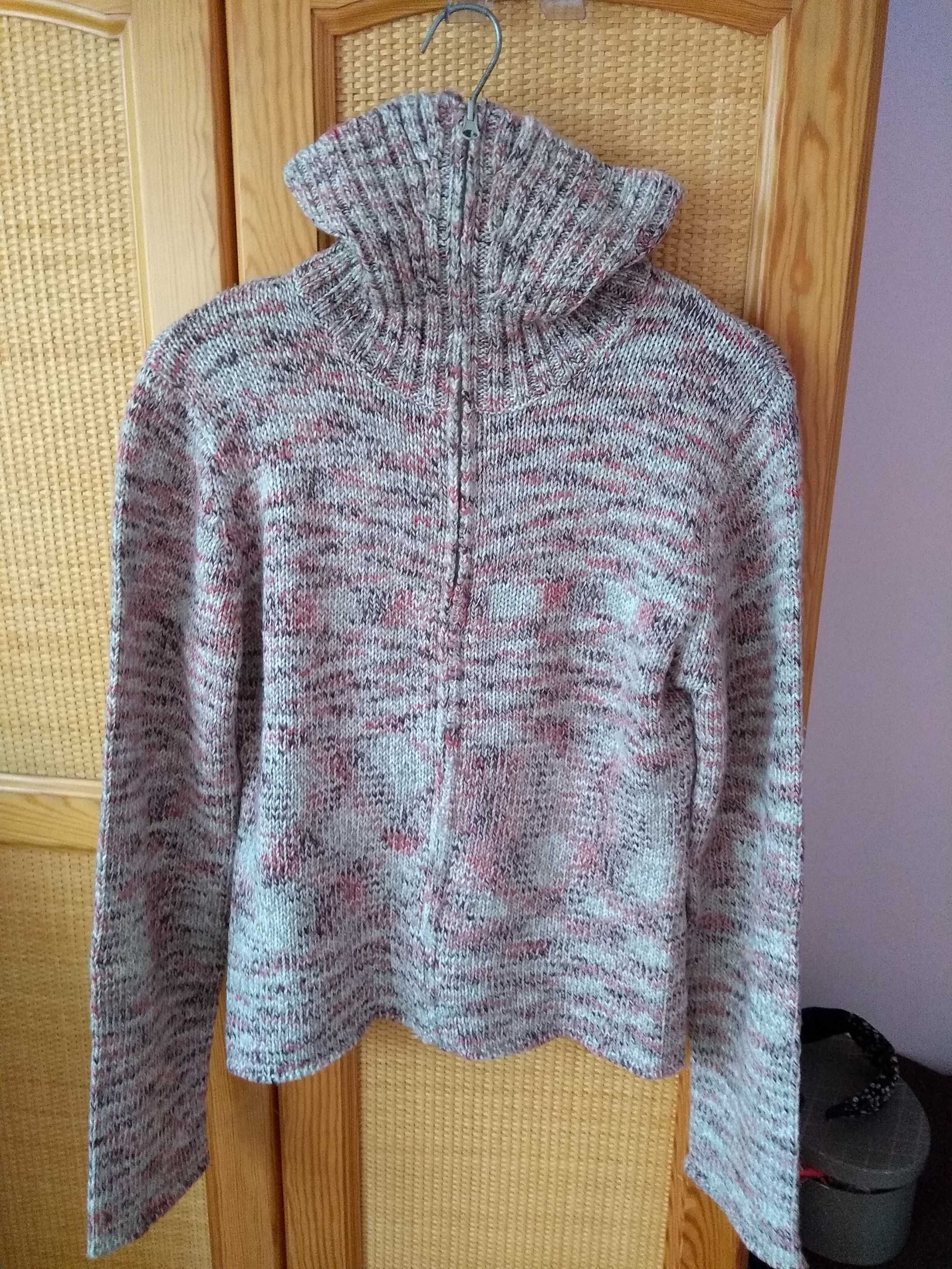 Sweter damski rozpinany.  Reserved - r. L  - 20% wełna.