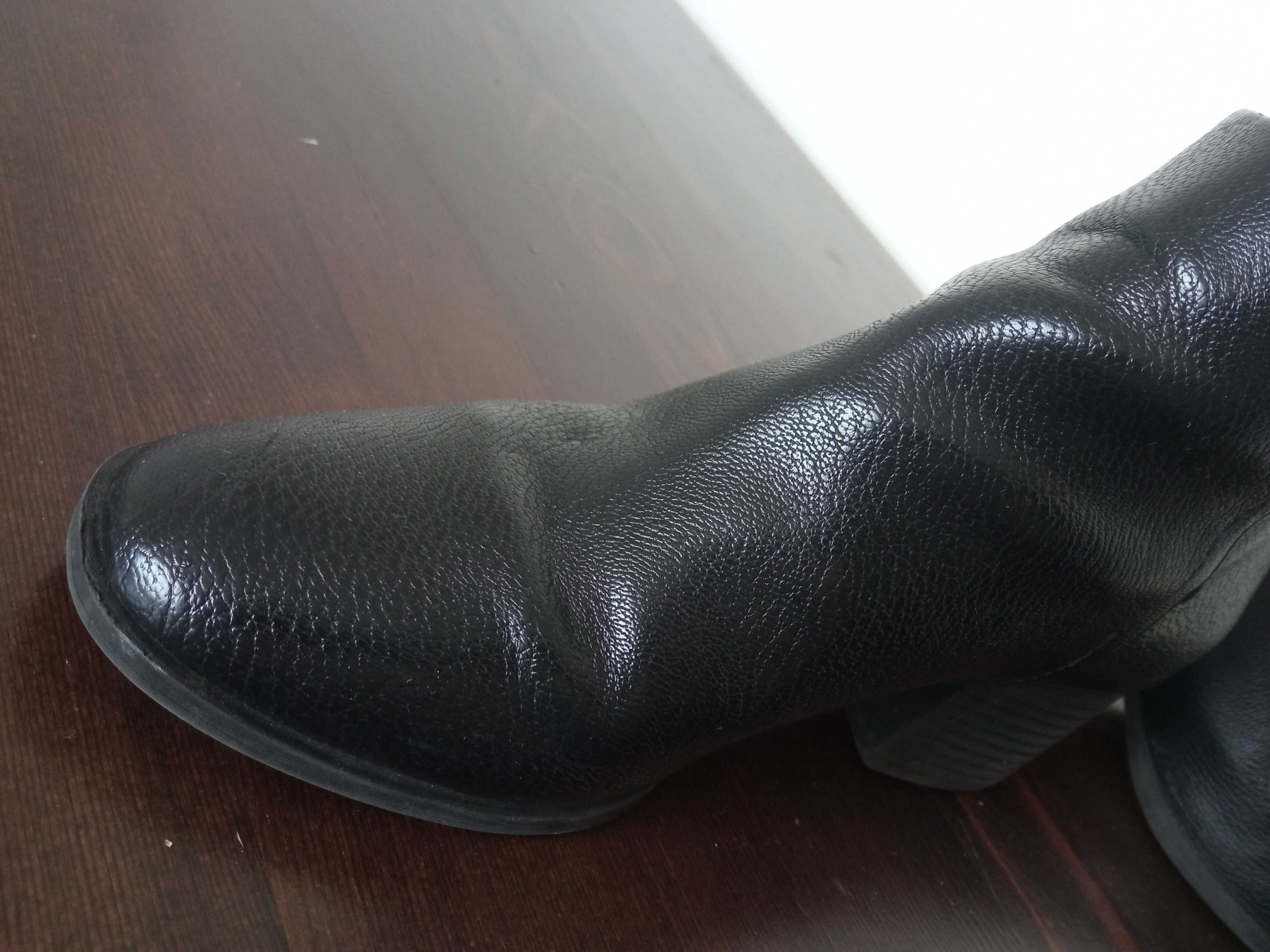 Buty damskie Botki na obcasie H&M czarne 37 wiosenne jesienne