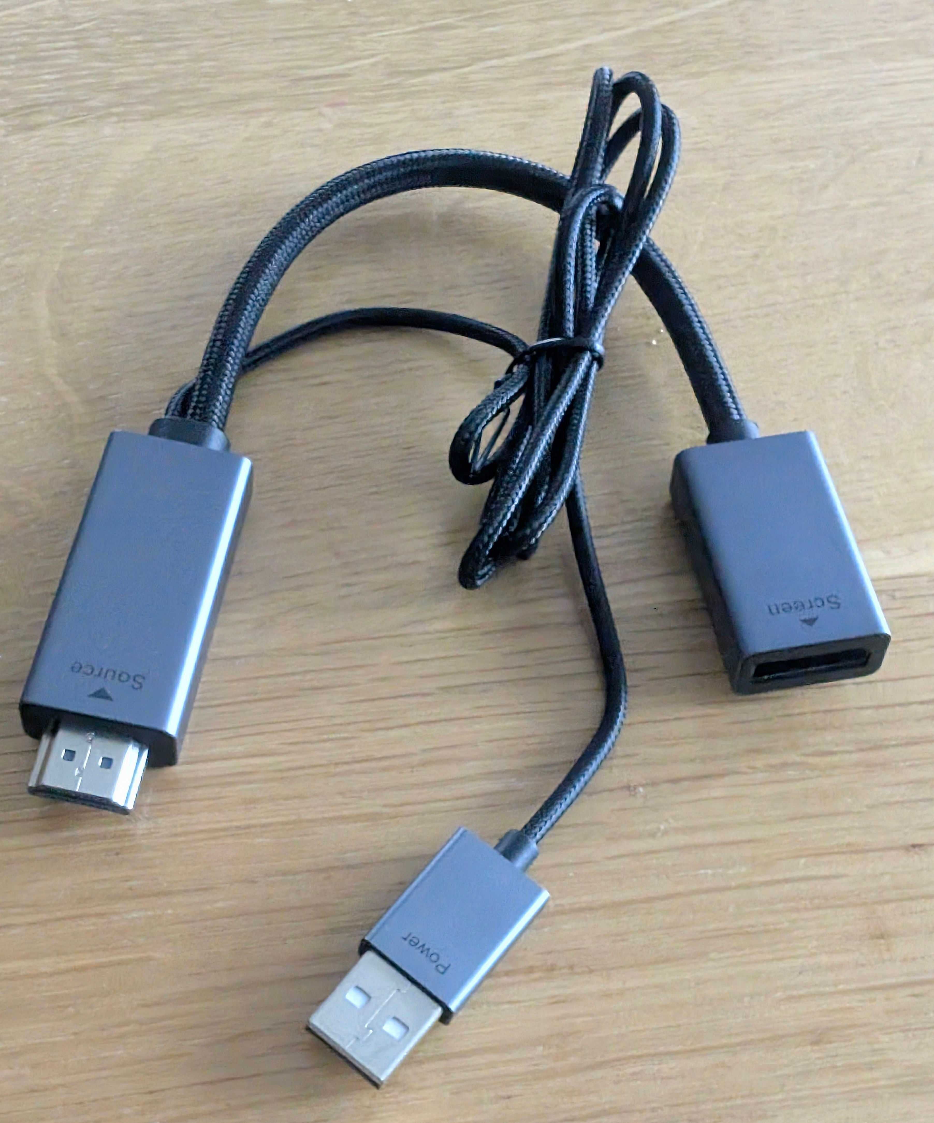 Przejściówka Adapter Konwerter HDMI na DisplayPort dla PC PS5 Xbox