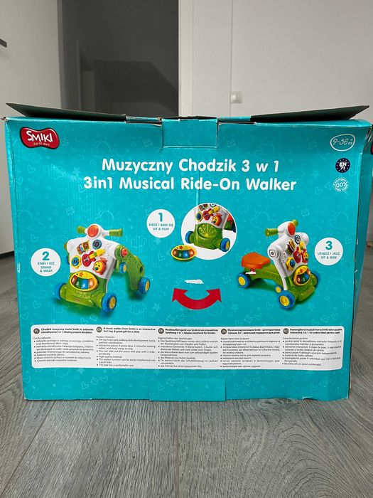 Muzyczny chodzik 3w1 SMIKI, zabawka interaktywna