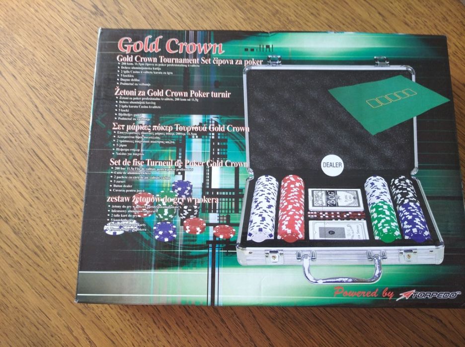 Poker - Gold Crow 200 -profesjonalny zestaw żetonów do gry