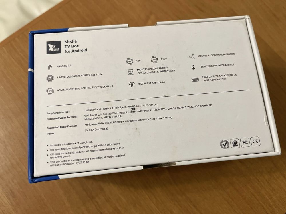 Приставка TV box X3 Plus