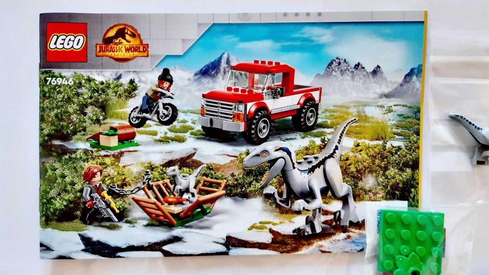 Lego Jurassic World 76946 Blue & Beta Velociraptor Cap semi montado