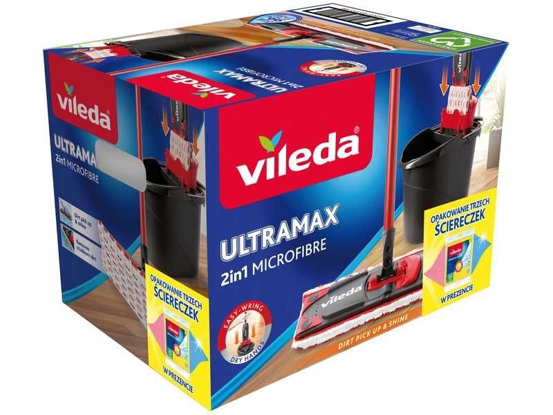 Mop płaski VILEDA Ultramax box + Pucerka (3 sztuki)