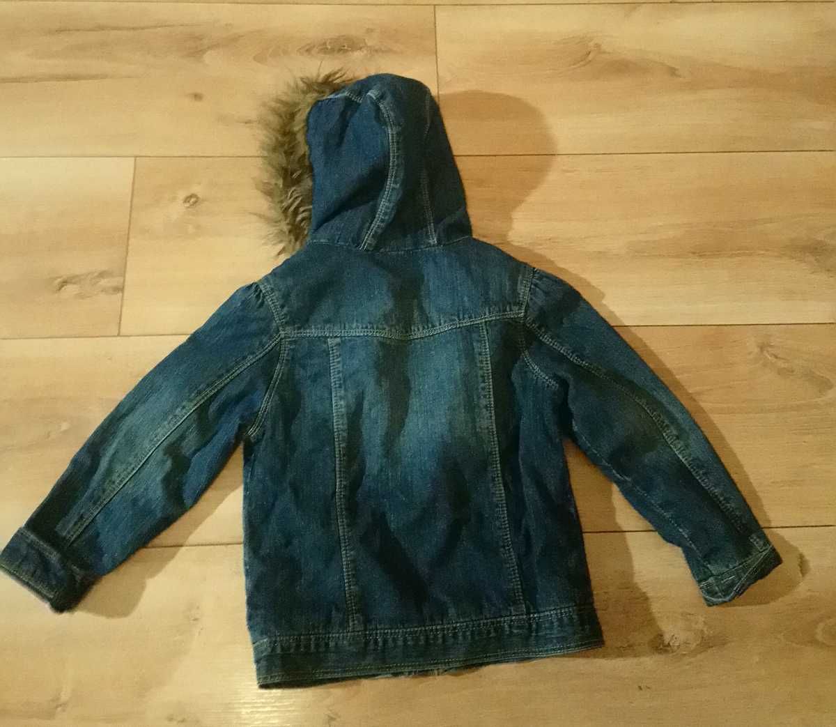 Kurtka jeansowa dla dziewczynki 104cm ocieplana