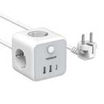 Listwa Zasilająca TESSAN TS-301-C-GR 3 Gniazda 3xUSB 2m Kabel