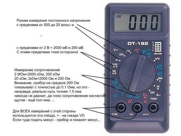 Мультиметр DT-182 (100), мультиметр вольтметр тестер, мультиметр для а