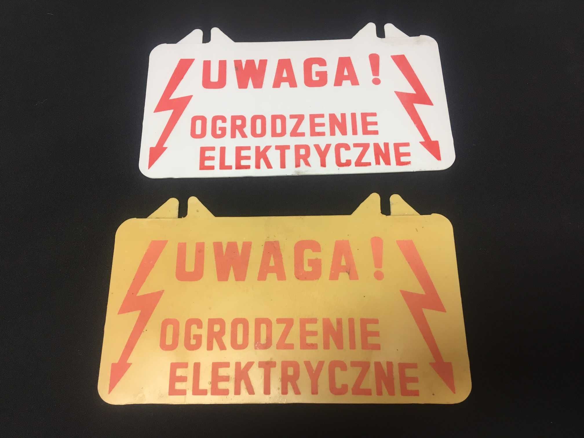 PRL tablica ogrodzenie urządzenie elektryczne