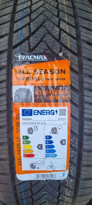 Nowe opony całoroczne TRACMAX TRAC SAVER AS01 225/45R18 95W