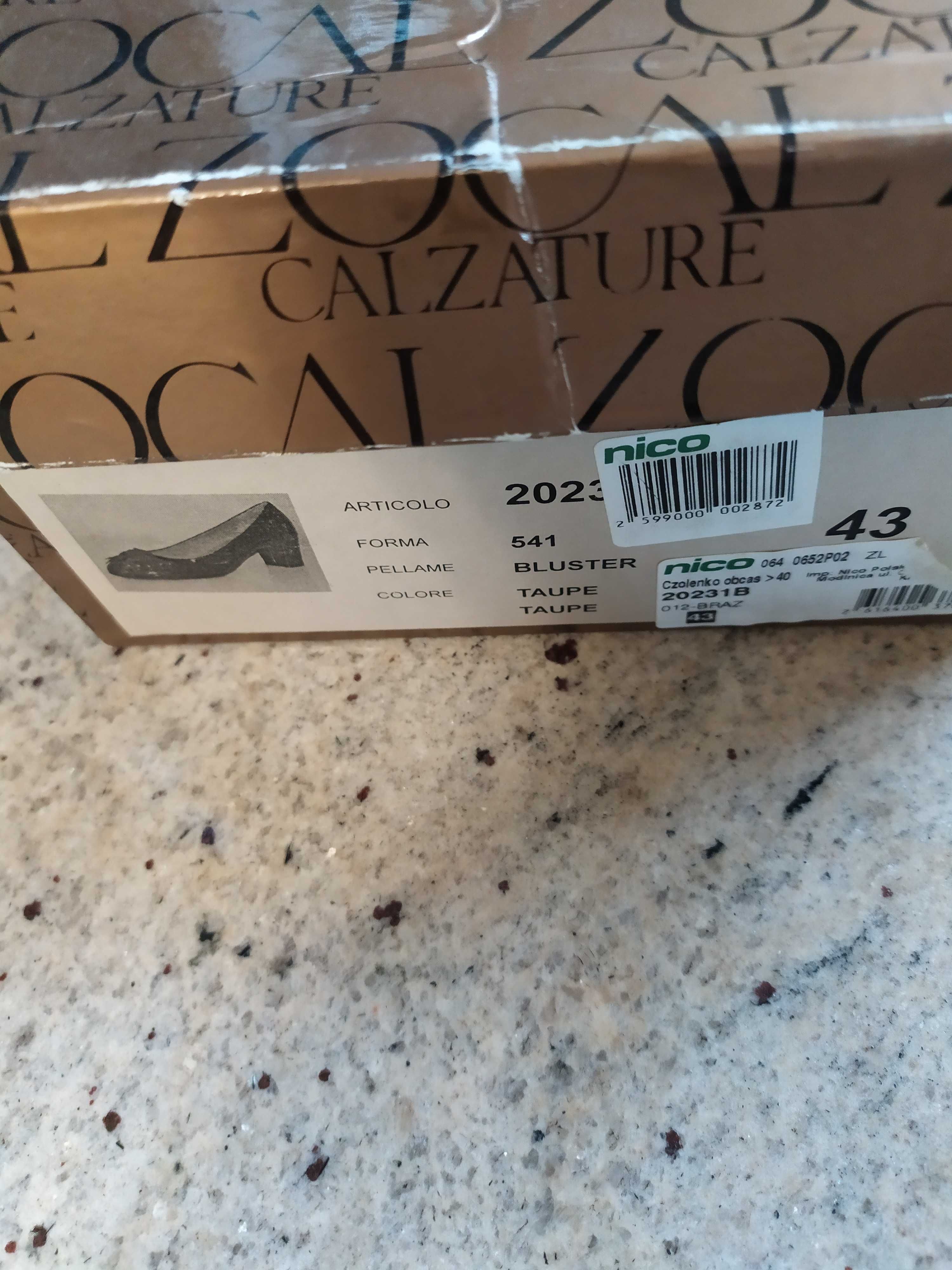 Czółenka skórzane włoskie nr 44