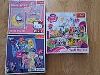 Puzzle Trefl Equestria Girls,  My Little Pony,  Hello Kitty