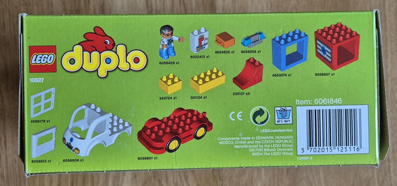 Lego Duplo Karetka zestaw pudełko.