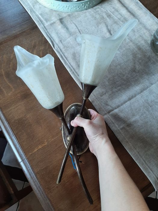 Kinkiet na 2 zarowki styl retro