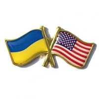Значки для колекції 2 прапори - Україна з іншими країнами