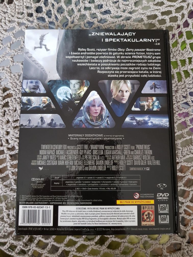 Film science fiction "Prometeusz", dvd - Ridley Scott.