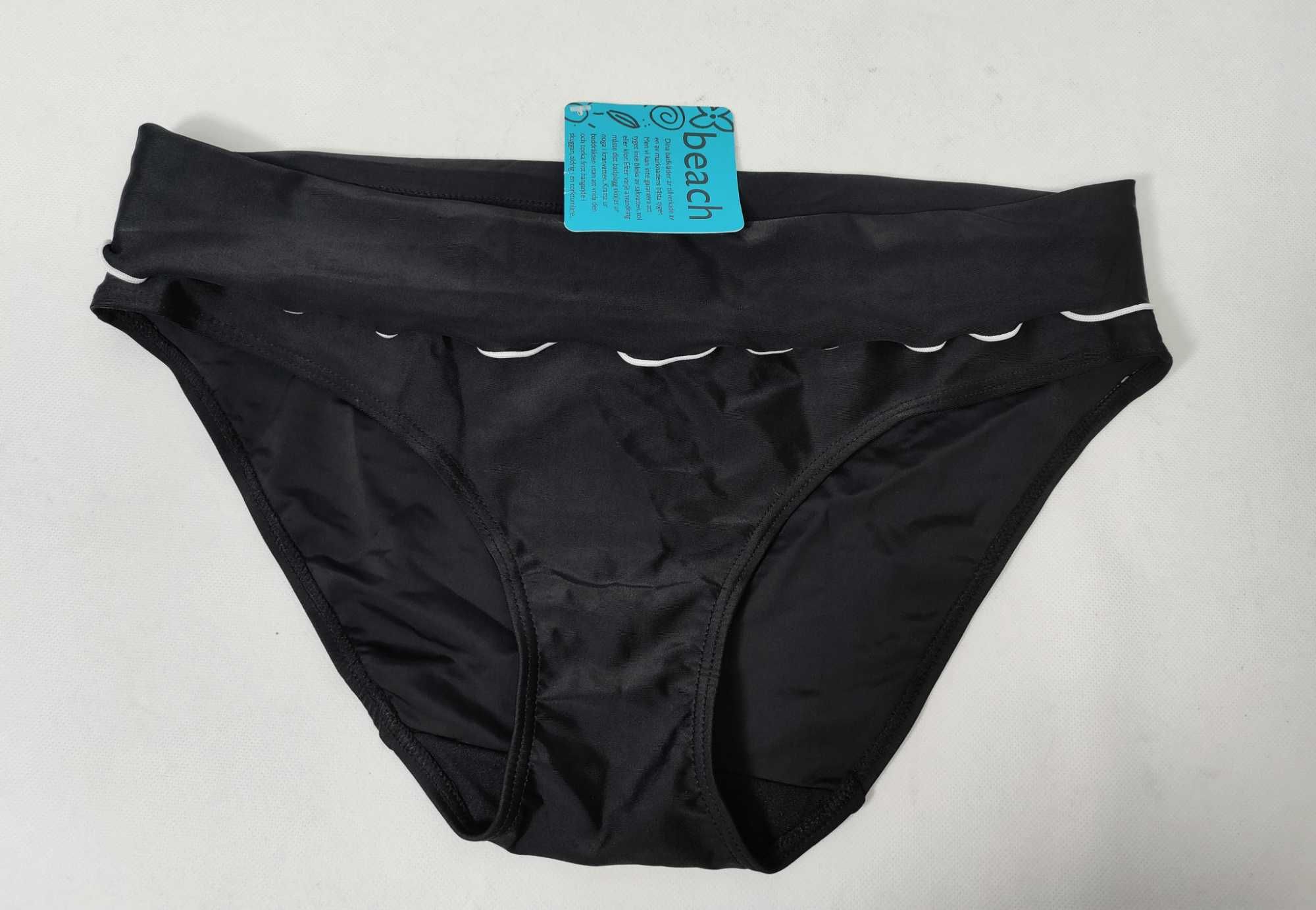 Majtki kąpielowe czarne z wysokim stanem 38/40 SWIMWER ELLOS STD0143A