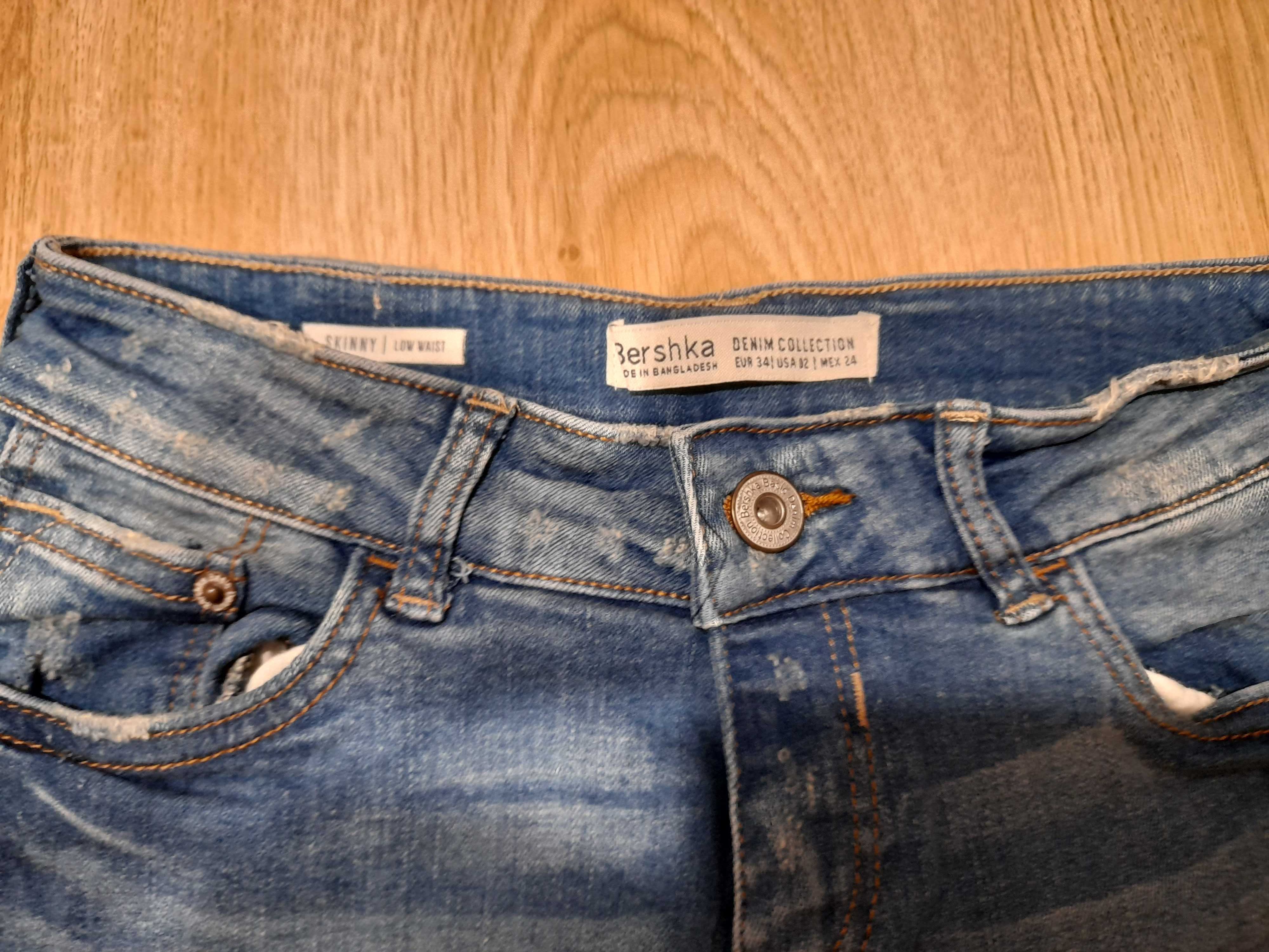 Spodnie damskie jeansowe Bershka rozm. 34