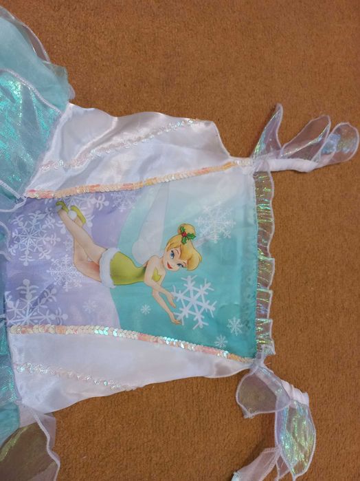 Strój przebranie dzwoneczek wróżka sukienka 110 116