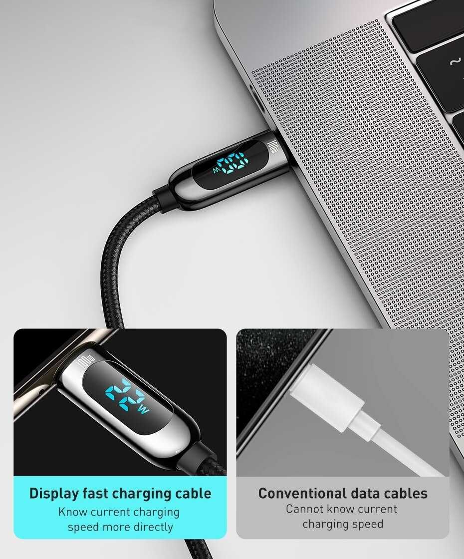 Кабель 2 метри Baseus Display Fast Charging Data Cable Type-C 100W 2 м