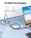 orico kabel usb c do thunderbolt 4/thunderbolt 3, 2 w 1