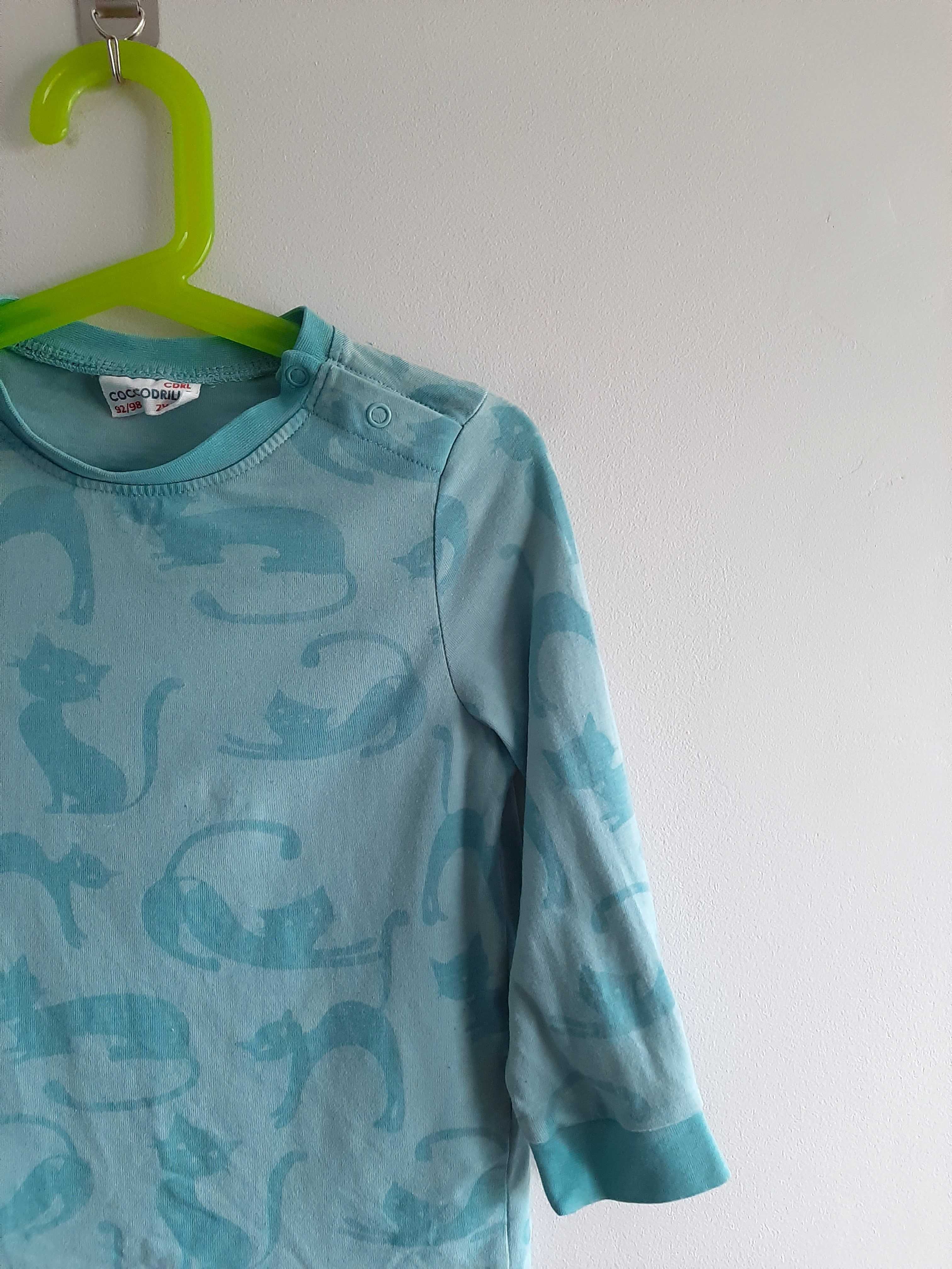 Dziecięca piżama w koty niebieska 98