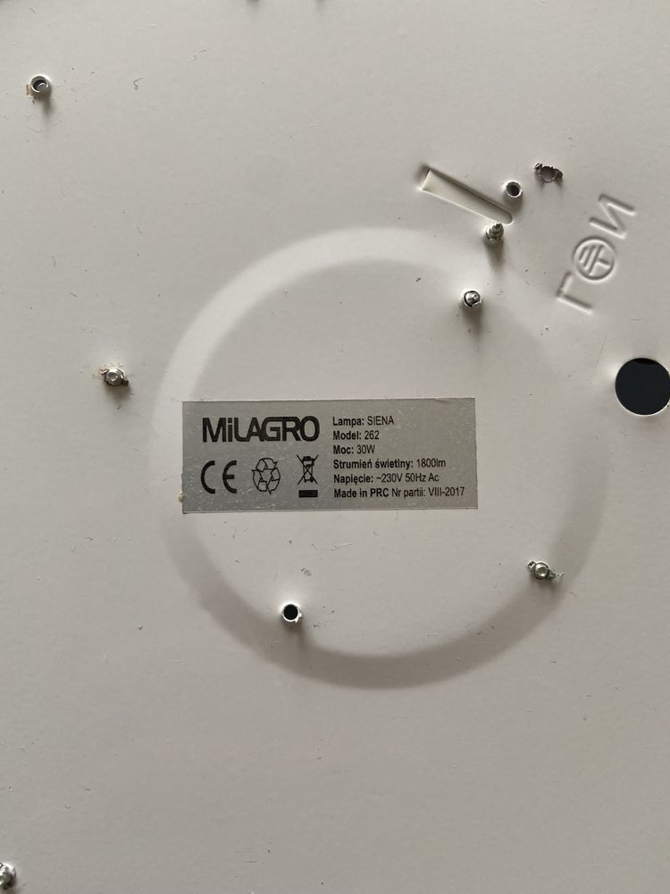 Plafon sufitowy LED sterowany pilotem Milagro Siena