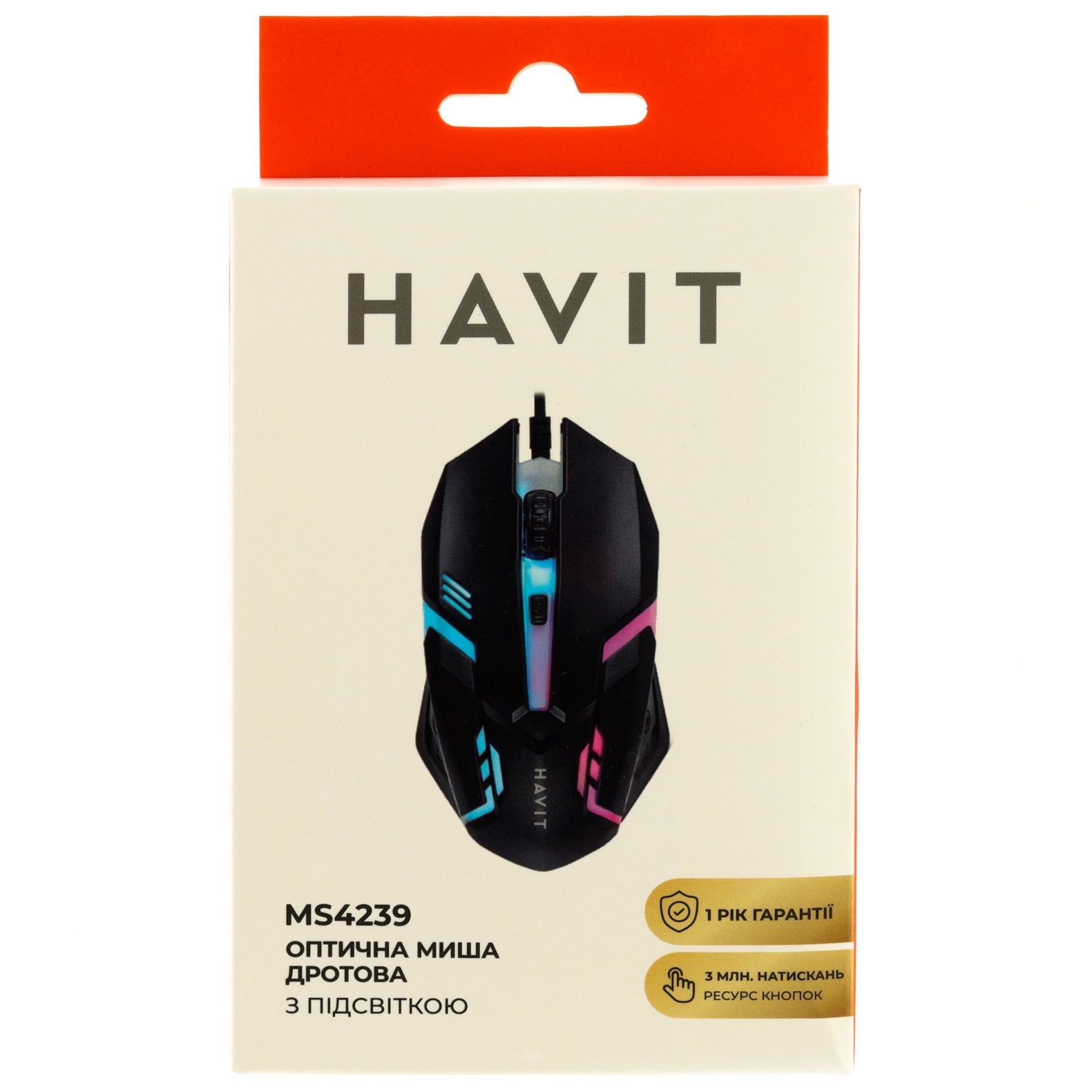 Havit MS4239 RGB миша з підсвіткою,Уцінка пошкоджена упаковка