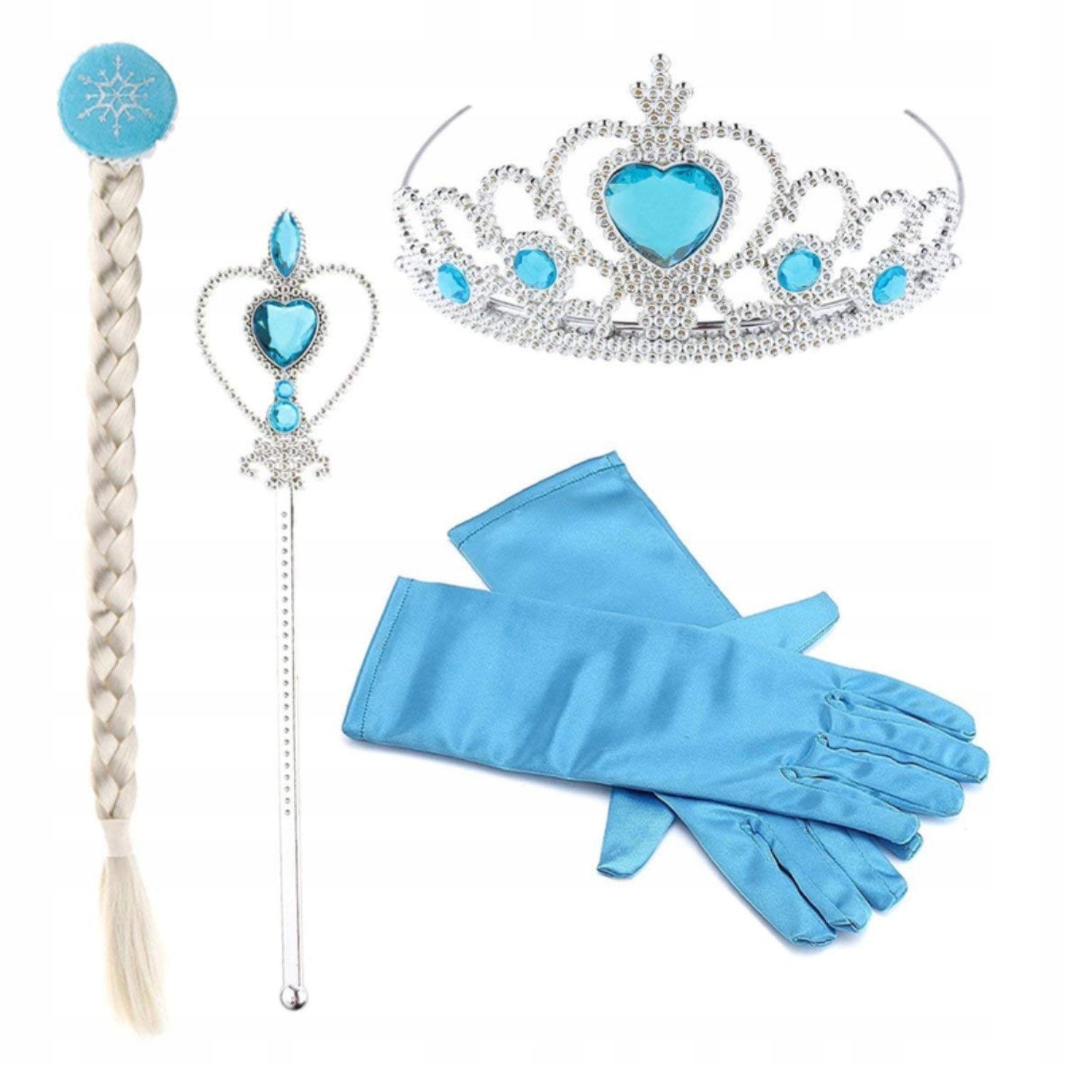 zestaw tiara korona różdżka frozen elsa kraina lod