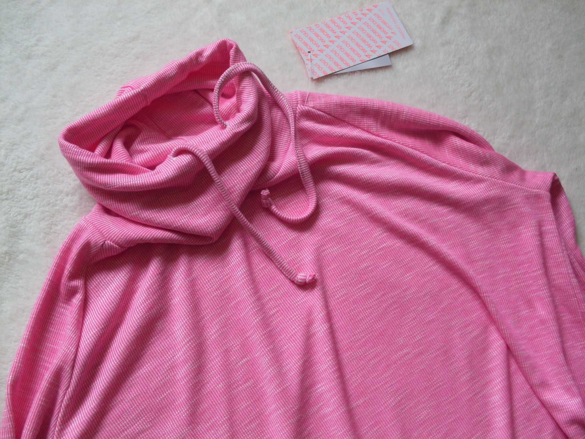 Atmosphere Primark bluza sportowa top sportowy różowa stójka melanżowa