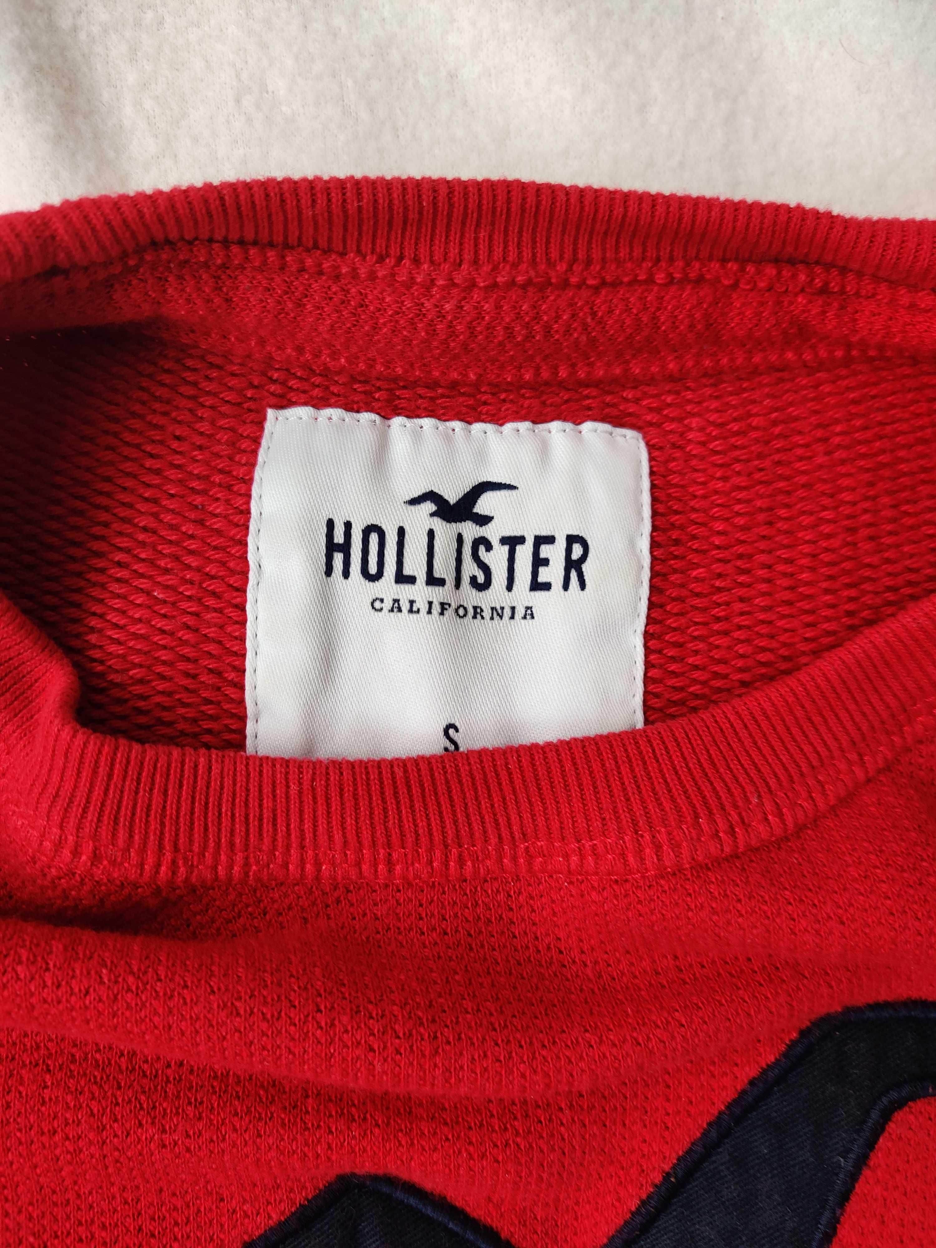 Hollister California sweter czerwony oryginalny męski S swetr