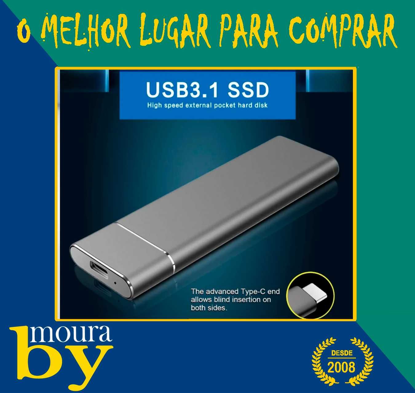 Caixa externa para SSD adaptador M2 SATA NGFF para USB3.1