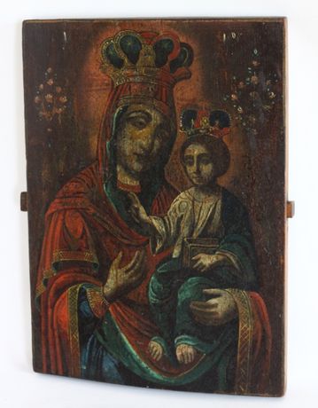 Старая икона Богородица 285 х 390 х 22
