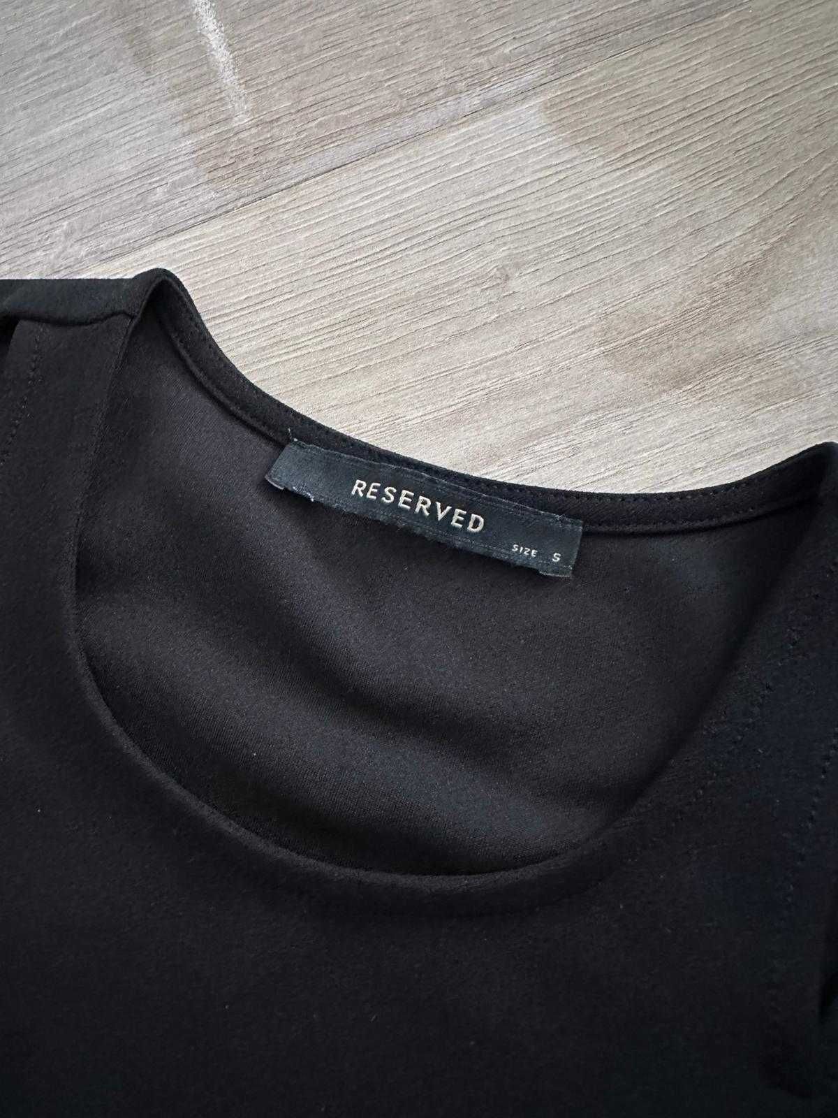 Elegancka Czarna bluzka na krótki rękaw - Reserved - rozmiar S